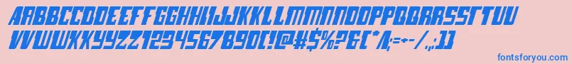 lampreyexpandital Font – Blue Fonts on Pink Background