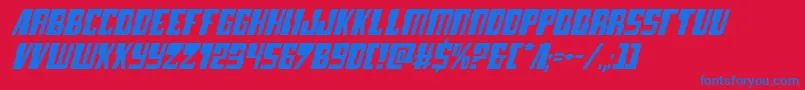 lampreyexpandital Font – Blue Fonts on Red Background