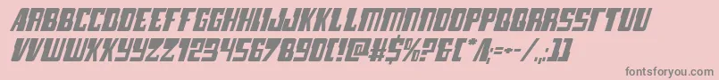 lampreyexpandital Font – Gray Fonts on Pink Background