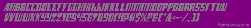 Fonte lampreyexpandital – fontes cinzas em um fundo violeta