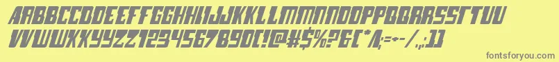 lampreyexpandital Font – Gray Fonts on Yellow Background