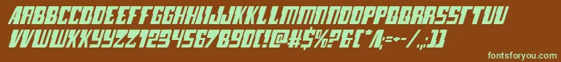 lampreyexpandital Font – Green Fonts on Brown Background