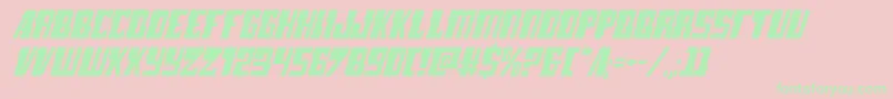 lampreyexpandital Font – Green Fonts on Pink Background