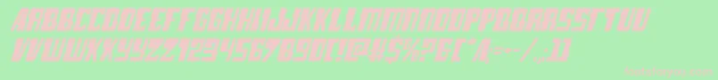 lampreyexpandital Font – Pink Fonts on Green Background