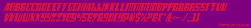 lampreyexpandital Font – Red Fonts on Purple Background