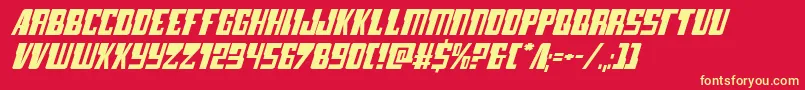 lampreyexpandital Font – Yellow Fonts on Red Background