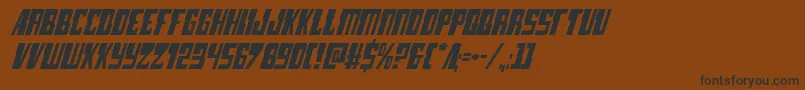 lampreyital Font – Black Fonts on Brown Background