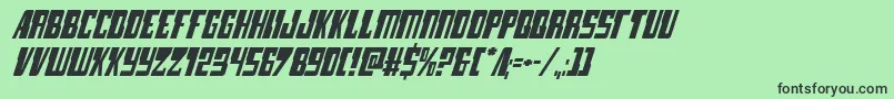 lampreyital Font – Black Fonts on Green Background