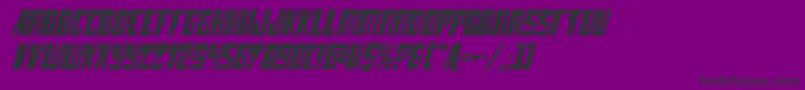 lampreyital Font – Black Fonts on Purple Background