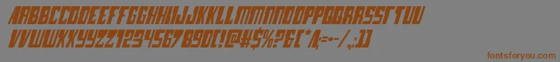 lampreyital Font – Brown Fonts on Gray Background