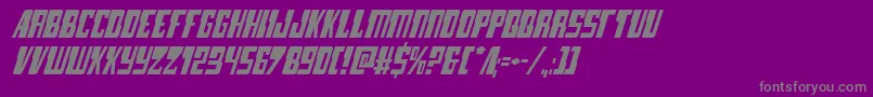 lampreyital-Schriftart – Graue Schriften auf violettem Hintergrund