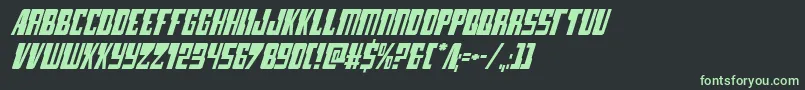 lampreyital Font – Green Fonts on Black Background