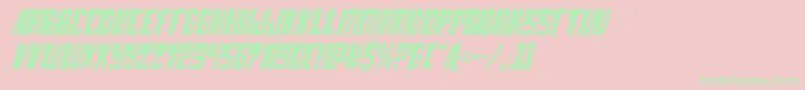 lampreyital Font – Green Fonts on Pink Background