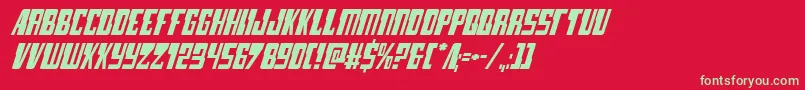 lampreyital Font – Green Fonts on Red Background