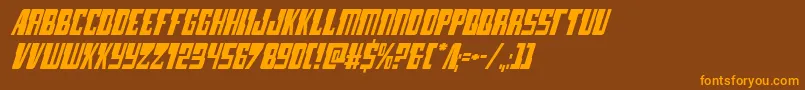 lampreyital Font – Orange Fonts on Brown Background