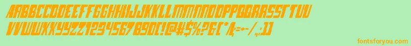 lampreyital Font – Orange Fonts on Green Background