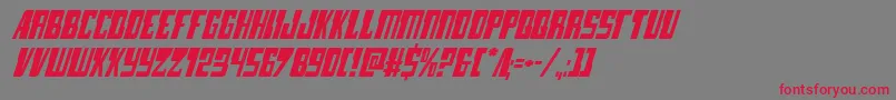 フォントlampreyital – 赤い文字の灰色の背景