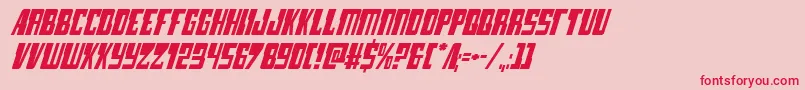 フォントlampreyital – ピンクの背景に赤い文字