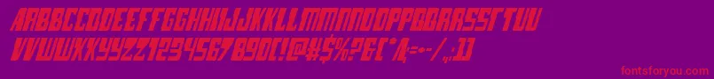 lampreyital Font – Red Fonts on Purple Background