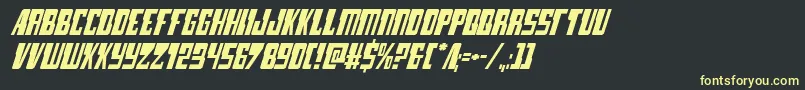 lampreyital Font – Yellow Fonts on Black Background