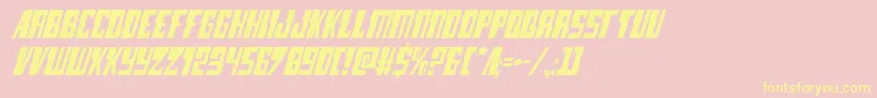 lampreyital Font – Yellow Fonts on Pink Background
