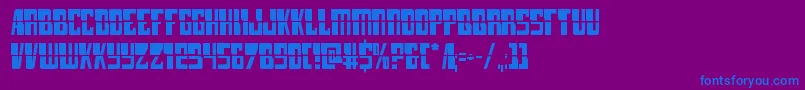 lampreylaser-Schriftart – Blaue Schriften auf violettem Hintergrund
