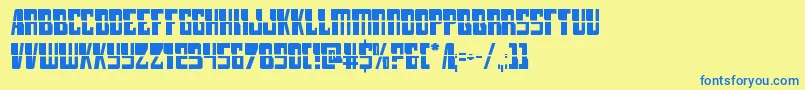 lampreylaser Font – Blue Fonts on Yellow Background