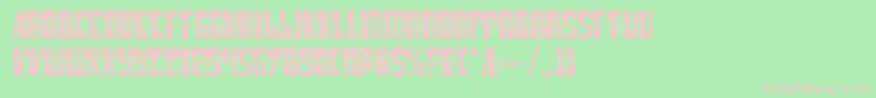 lampreylaser-Schriftart – Rosa Schriften auf grünem Hintergrund