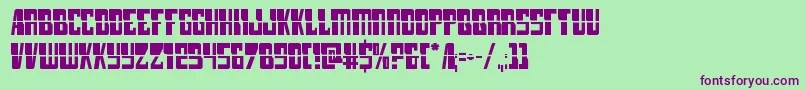 lampreylaser Font – Purple Fonts on Green Background
