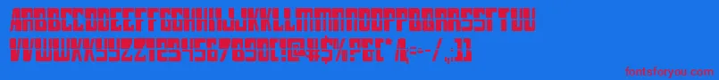 lampreylaser Font – Red Fonts on Blue Background