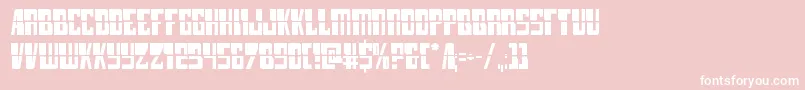 lampreylaser-Schriftart – Weiße Schriften auf rosa Hintergrund