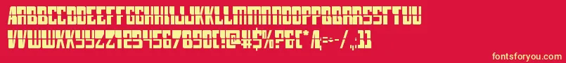 lampreylaser Font – Yellow Fonts on Red Background