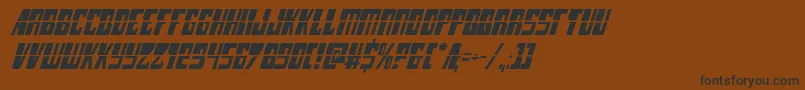 lampreylaserital Font – Black Fonts on Brown Background