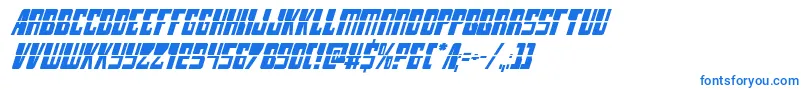 lampreylaserital Font – Blue Fonts on White Background