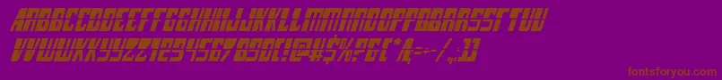 lampreylaserital Font – Brown Fonts on Purple Background