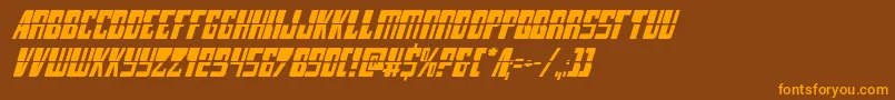 lampreylaserital Font – Orange Fonts on Brown Background