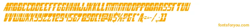 lampreylaserital Font – Orange Fonts on White Background