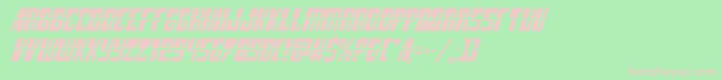 lampreylaserital Font – Pink Fonts on Green Background