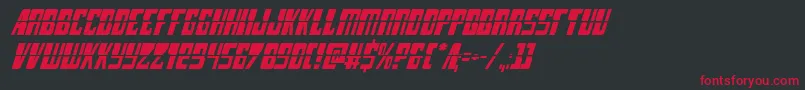 lampreylaserital Font – Red Fonts on Black Background