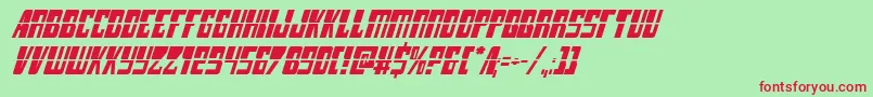 lampreylaserital Font – Red Fonts on Green Background