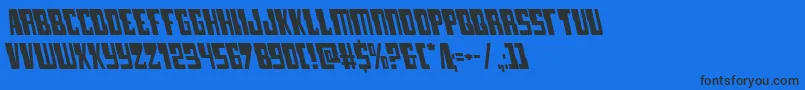 lampreyleft Font – Black Fonts on Blue Background