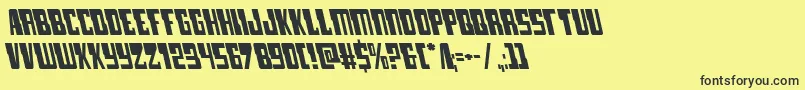 lampreyleft Font – Black Fonts on Yellow Background