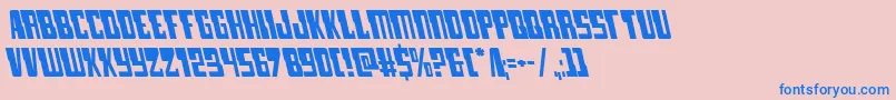 lampreyleft Font – Blue Fonts on Pink Background