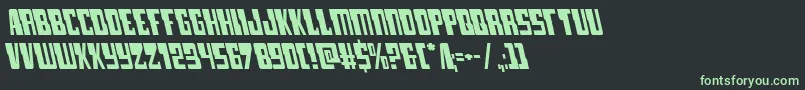 lampreyleft Font – Green Fonts on Black Background