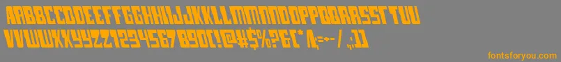 lampreyleft Font – Orange Fonts on Gray Background