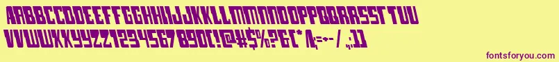 lampreyleft Font – Purple Fonts on Yellow Background
