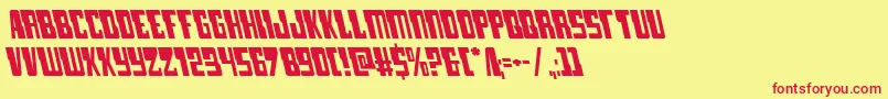 Шрифт lampreyleft – красные шрифты на жёлтом фоне