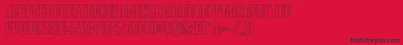 lampreyout Font – Black Fonts on Red Background