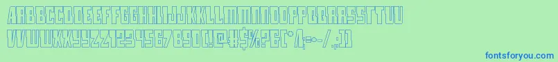 lampreyout Font – Blue Fonts on Green Background
