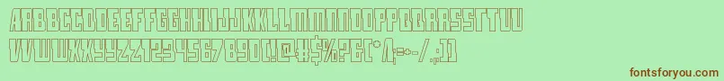 lampreyout Font – Brown Fonts on Green Background